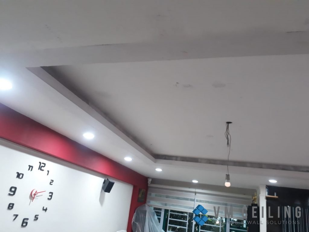 Living Room False Ceiling Downlights Installation vm ceiling Singapore HDB Admiralty 3